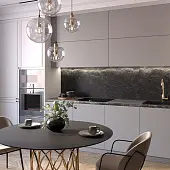 Столешницы ДСП SLOTEX black frosty marble, столешница slotex (1u 40, 600, 4200)